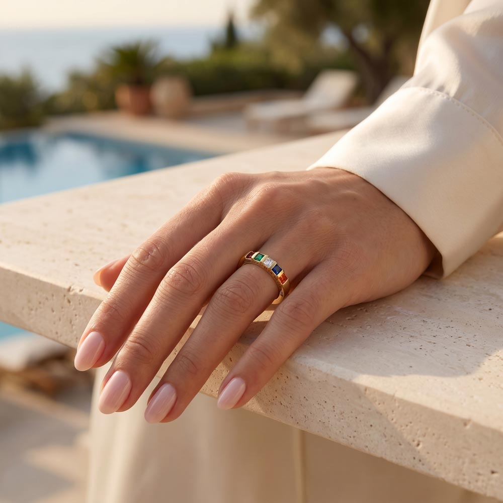 When You Need Me, Press Play – Birthstone Ring from Dad