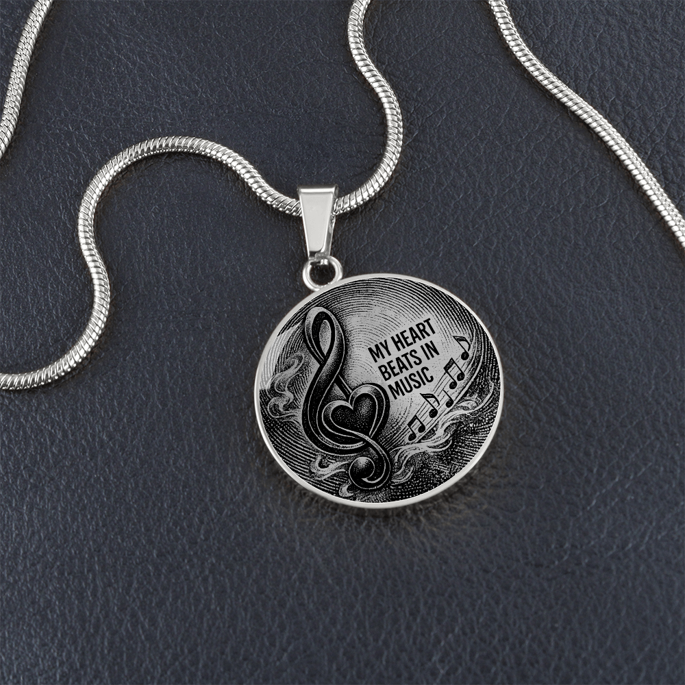 My heart beats in music Necklace