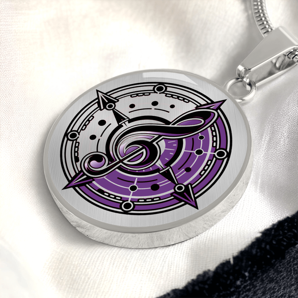 Follow the Music – Treble Clef Compass Necklace