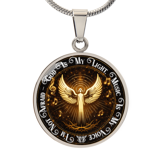 God Is My Light, Music Is My Voice – Faith & Music Necklace