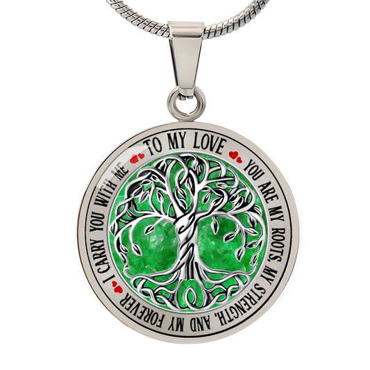 To My Love Tree of Life Necklace – Personalized Back Engraving Gift