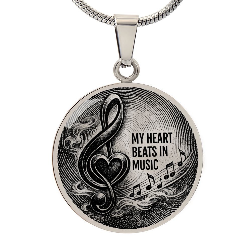 My heart beats in music Necklace