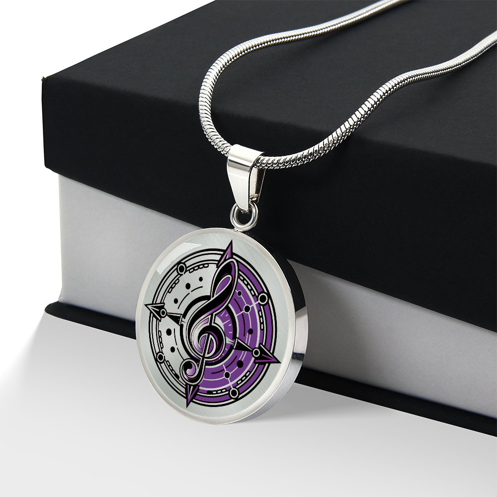 Follow the Music – Treble Clef Compass Necklace