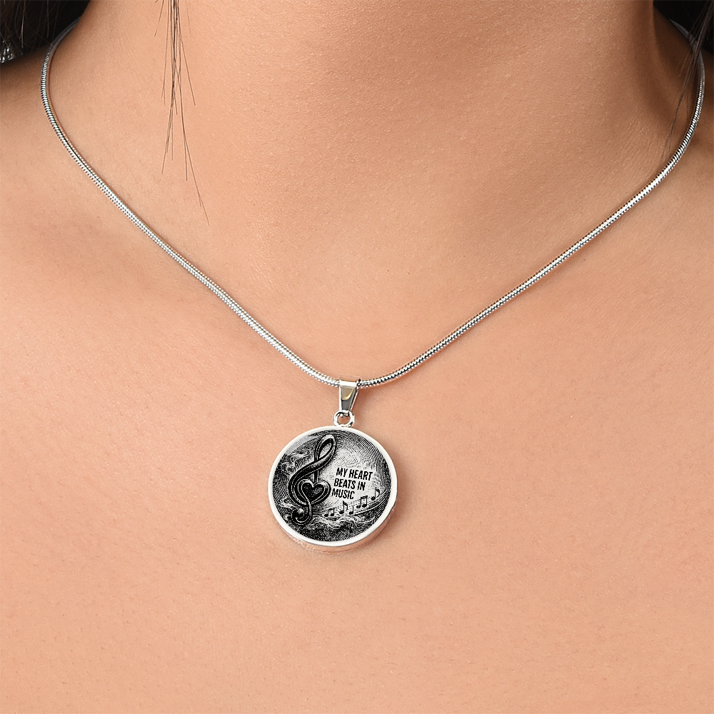 My heart beats in music Necklace