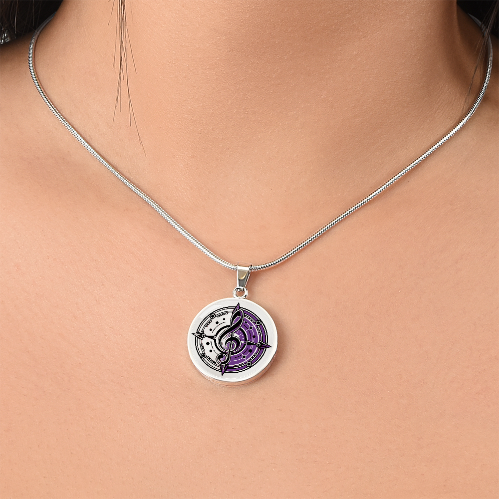 Follow the Music – Treble Clef Compass Necklace