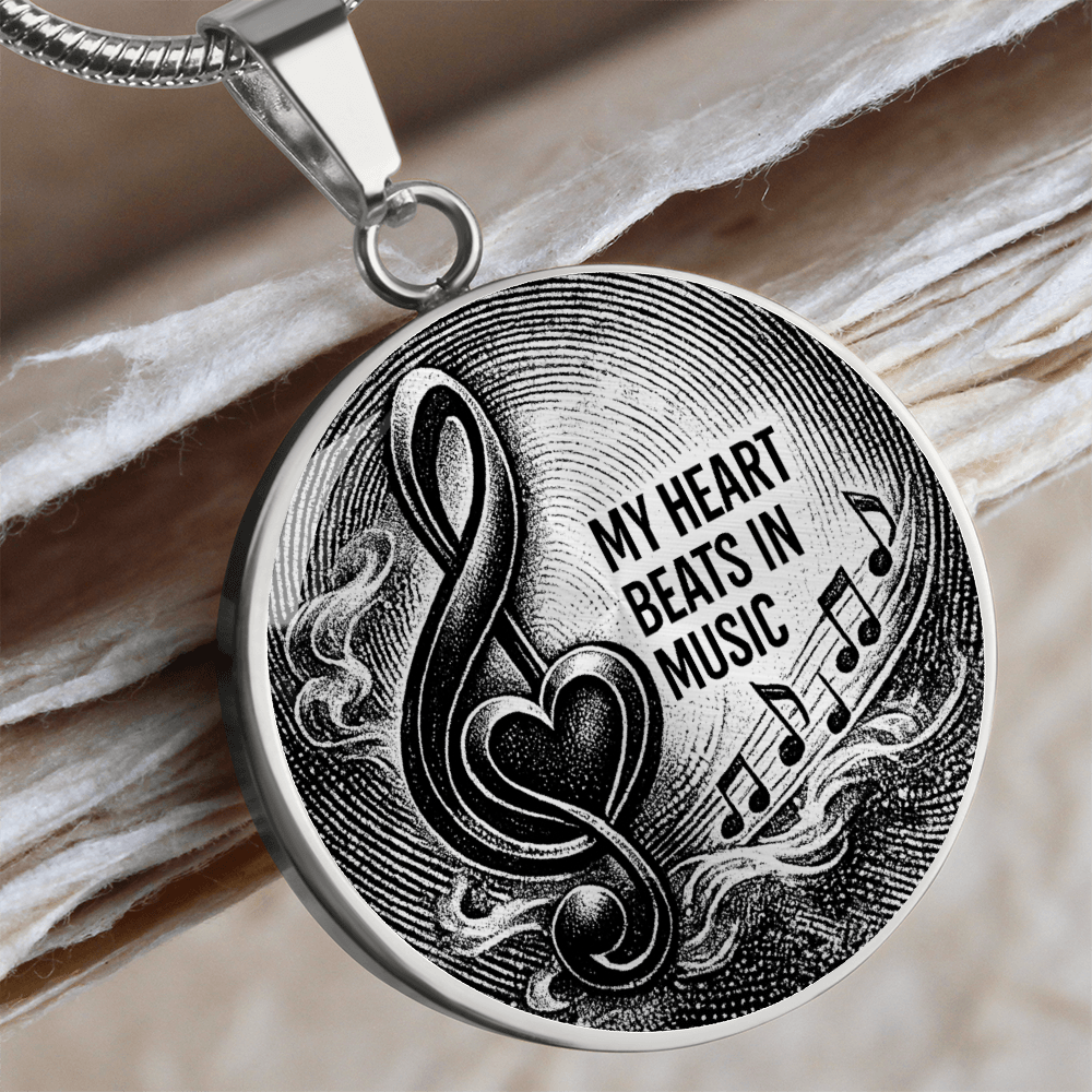 My heart beats in music Necklace