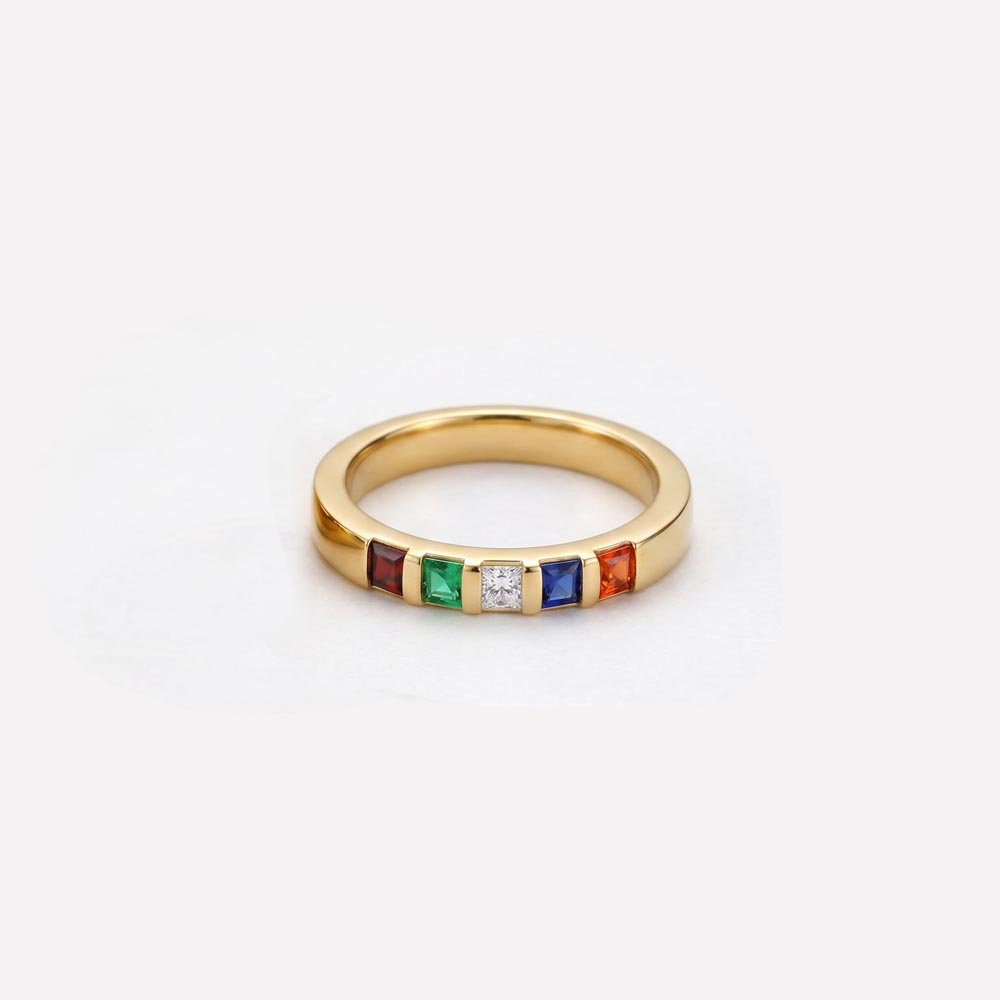 To My Daughter, Press Play — Birthstone Ring from Mom