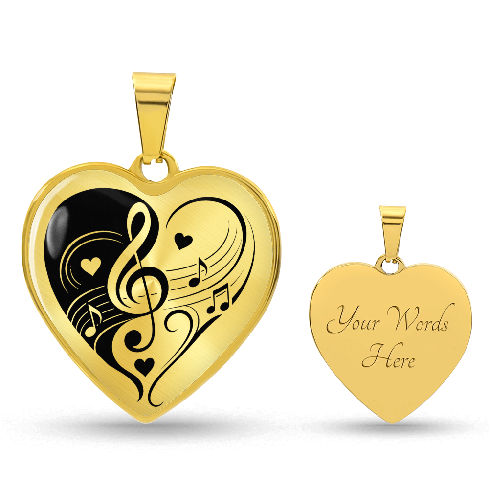 Clefs heart Necklace