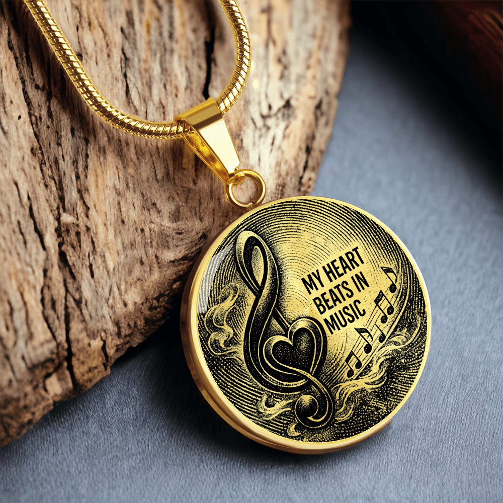 My heart beats in music Necklace