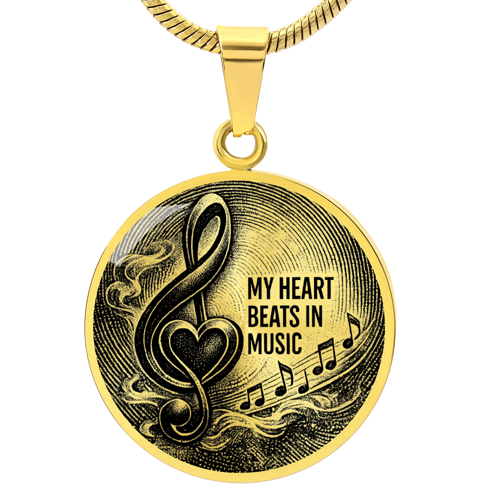 My heart beats in music Necklace