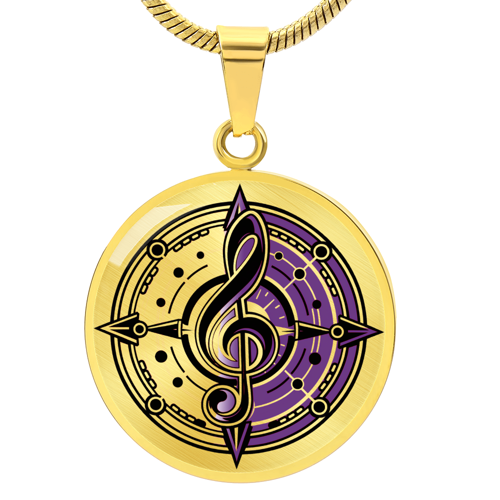 Follow the Music – Treble Clef Compass Necklace