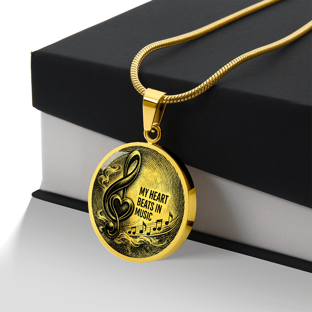 My heart beats in music Necklace