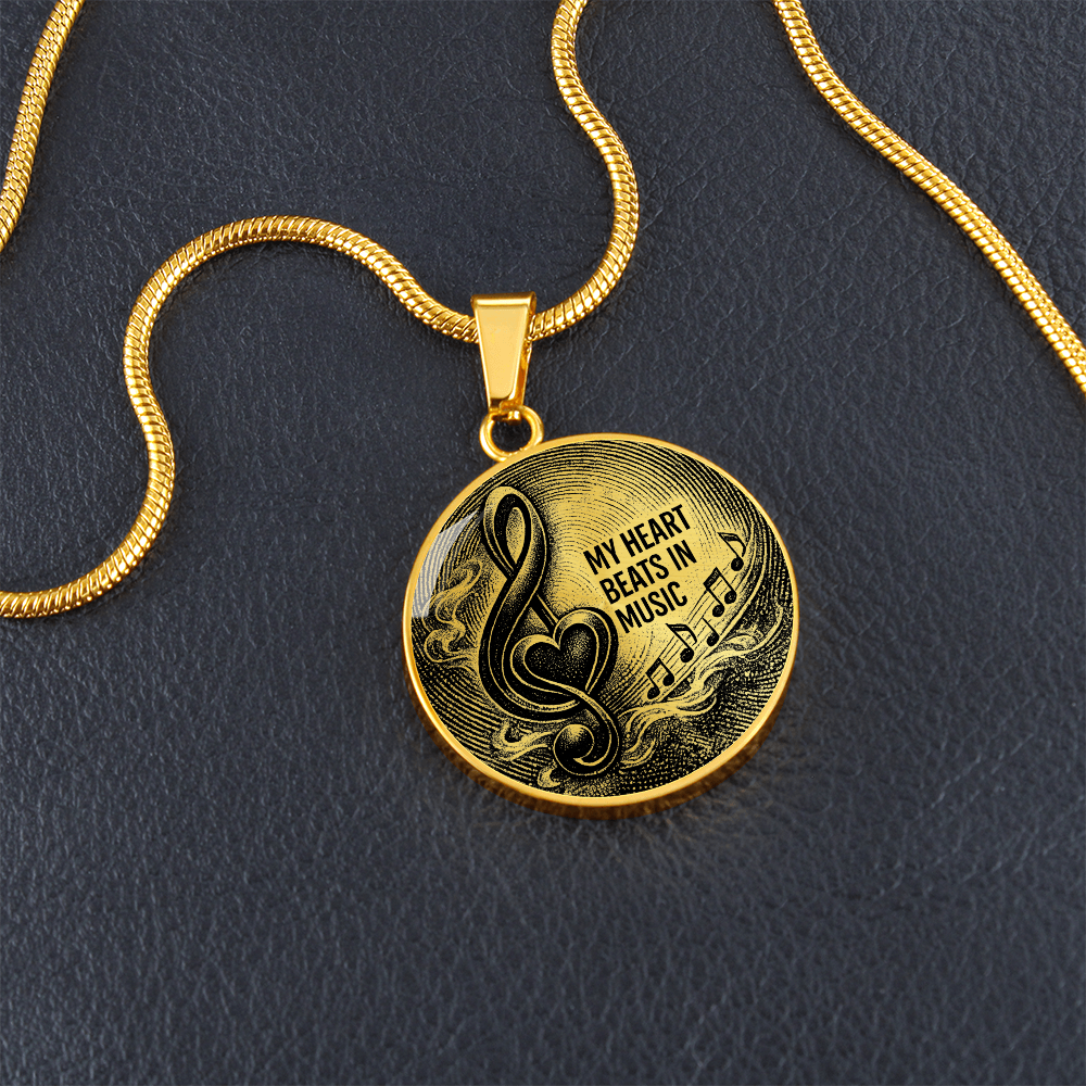 My heart beats in music Necklace