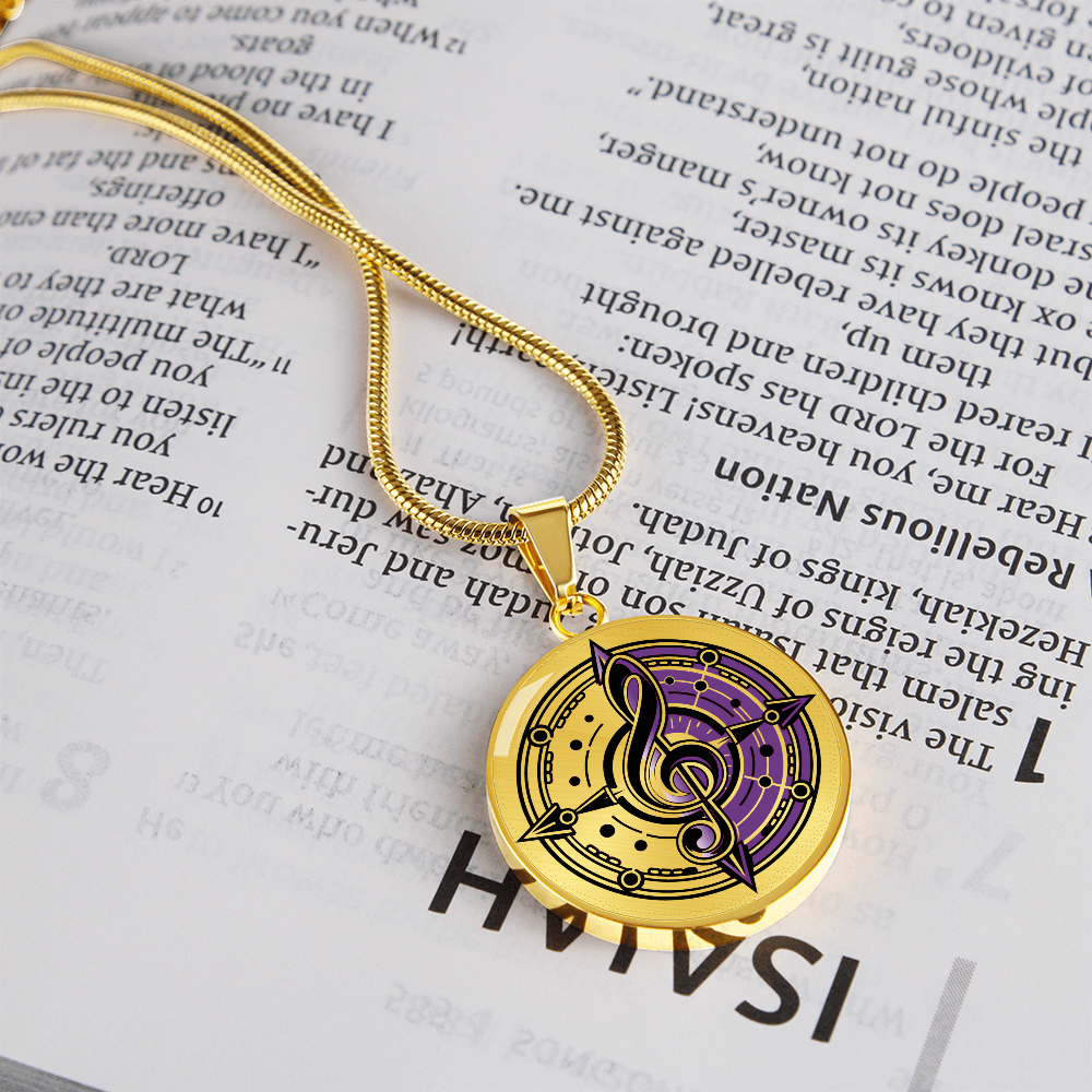 Follow the Music – Treble Clef Compass Necklace