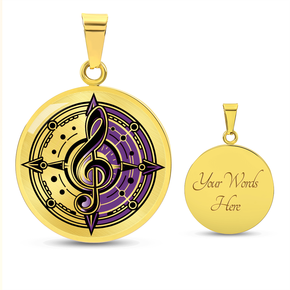 Follow the Music – Treble Clef Compass Necklace