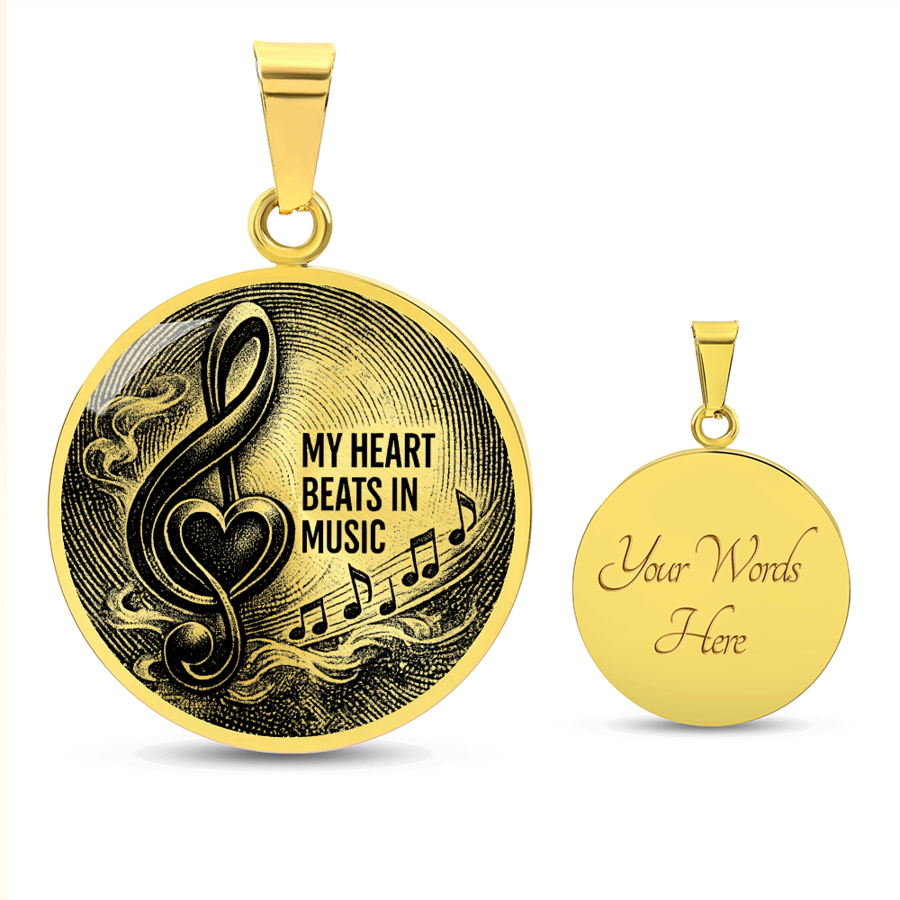 My heart beats in music Necklace