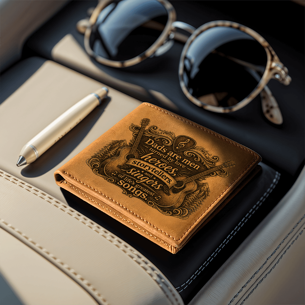 Music Dad Heroes Graphic Leather Wallet