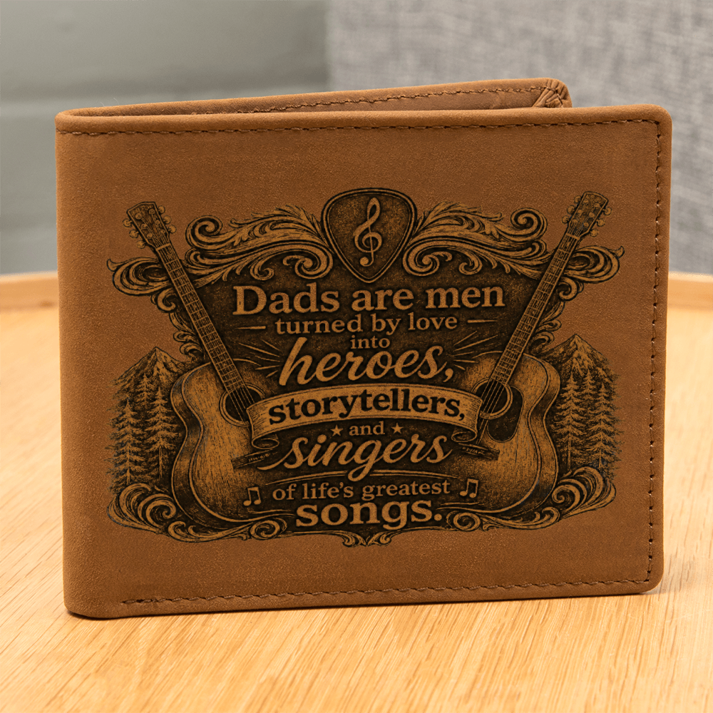 Music Dad Heroes Graphic Leather Wallet