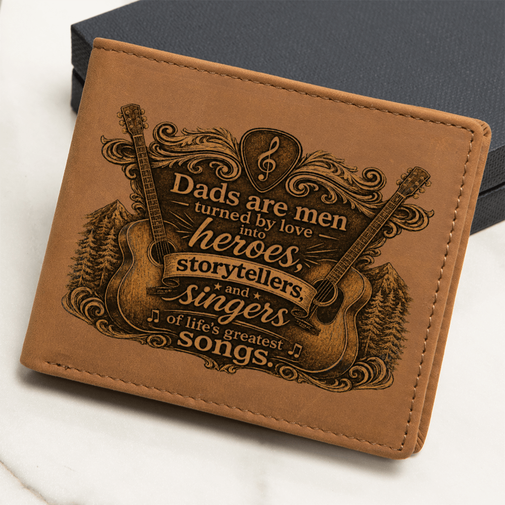 Music Dad Heroes Graphic Leather Wallet