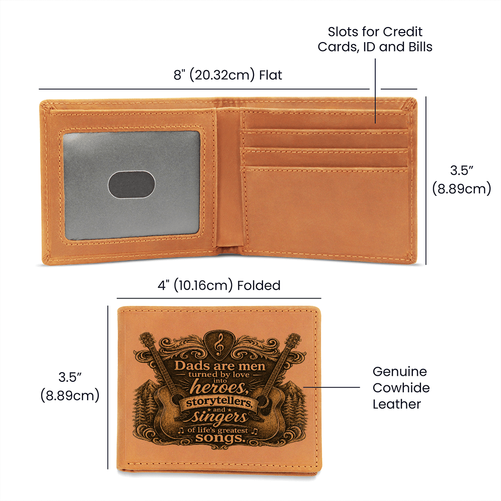 Music Dad Heroes Graphic Leather Wallet