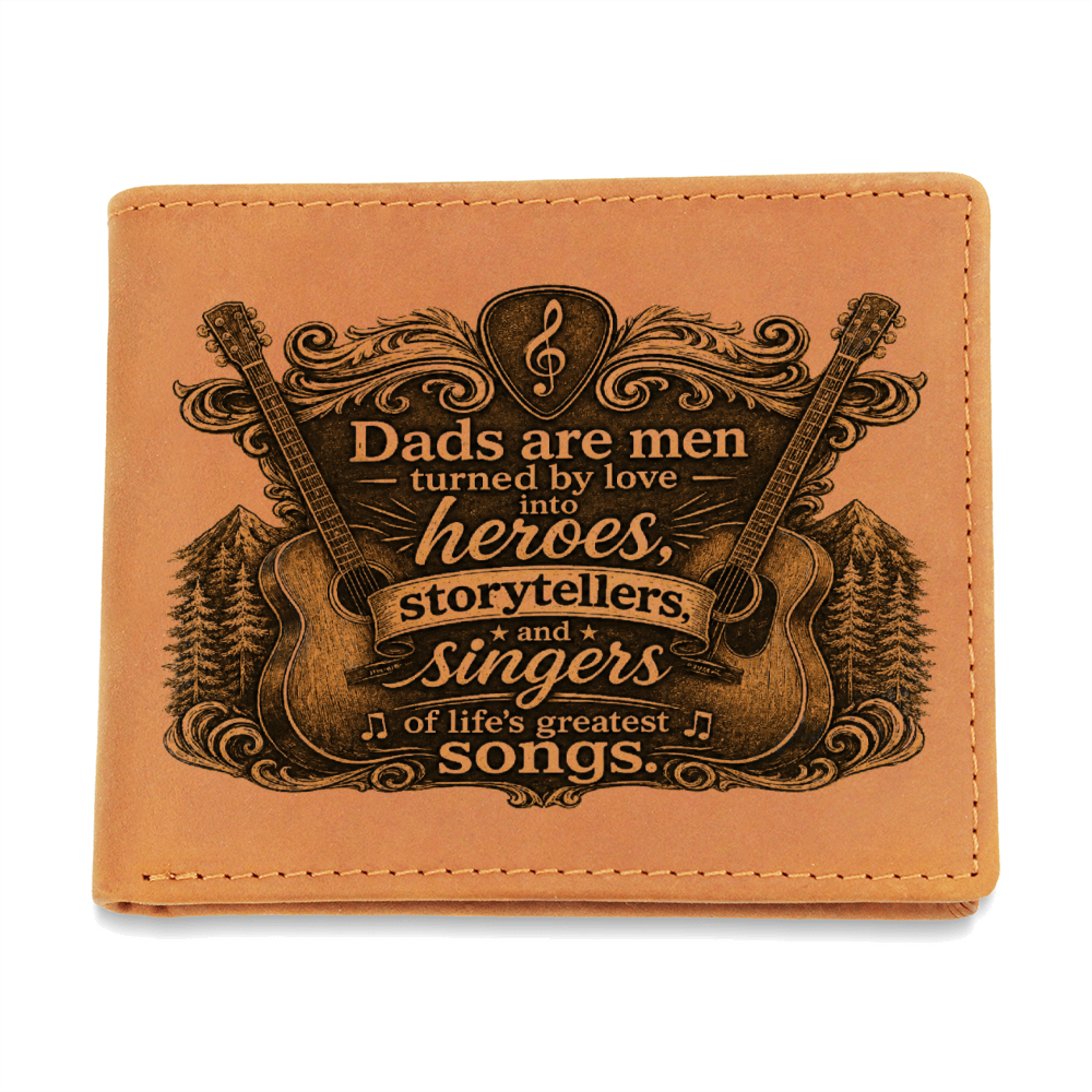 Music Dad Heroes Graphic Leather Wallet