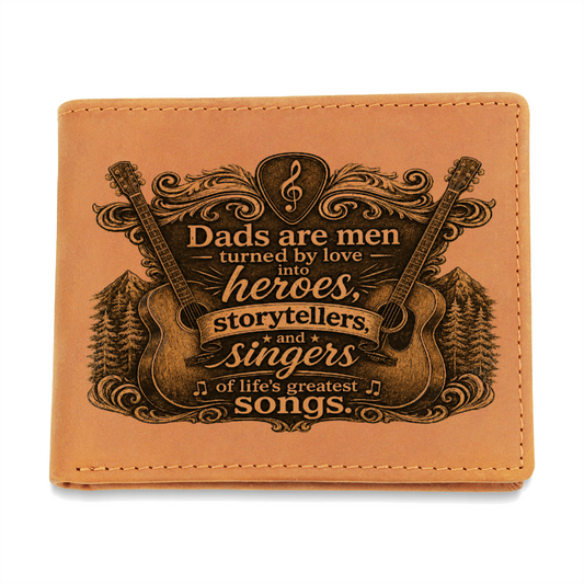 Music Dad Heroes Graphic Leather Wallet