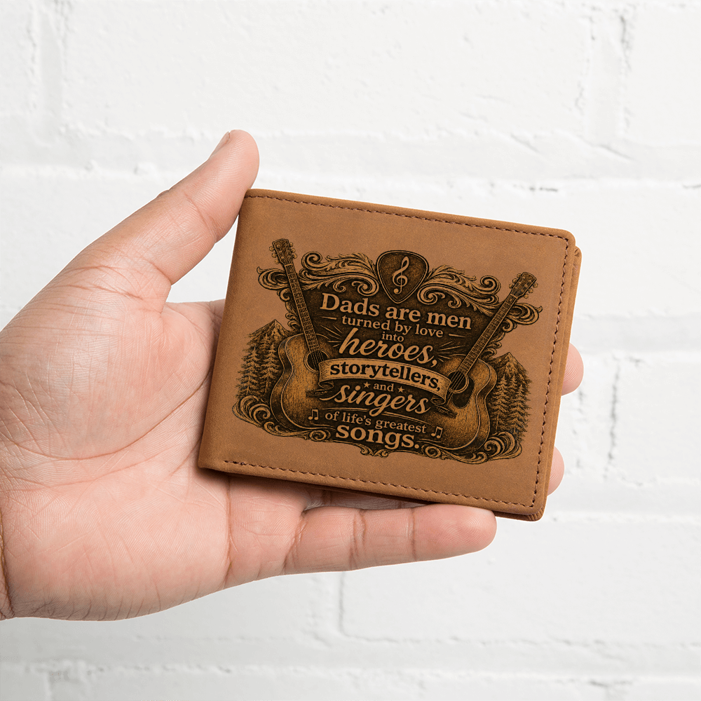 Music Dad Heroes Graphic Leather Wallet