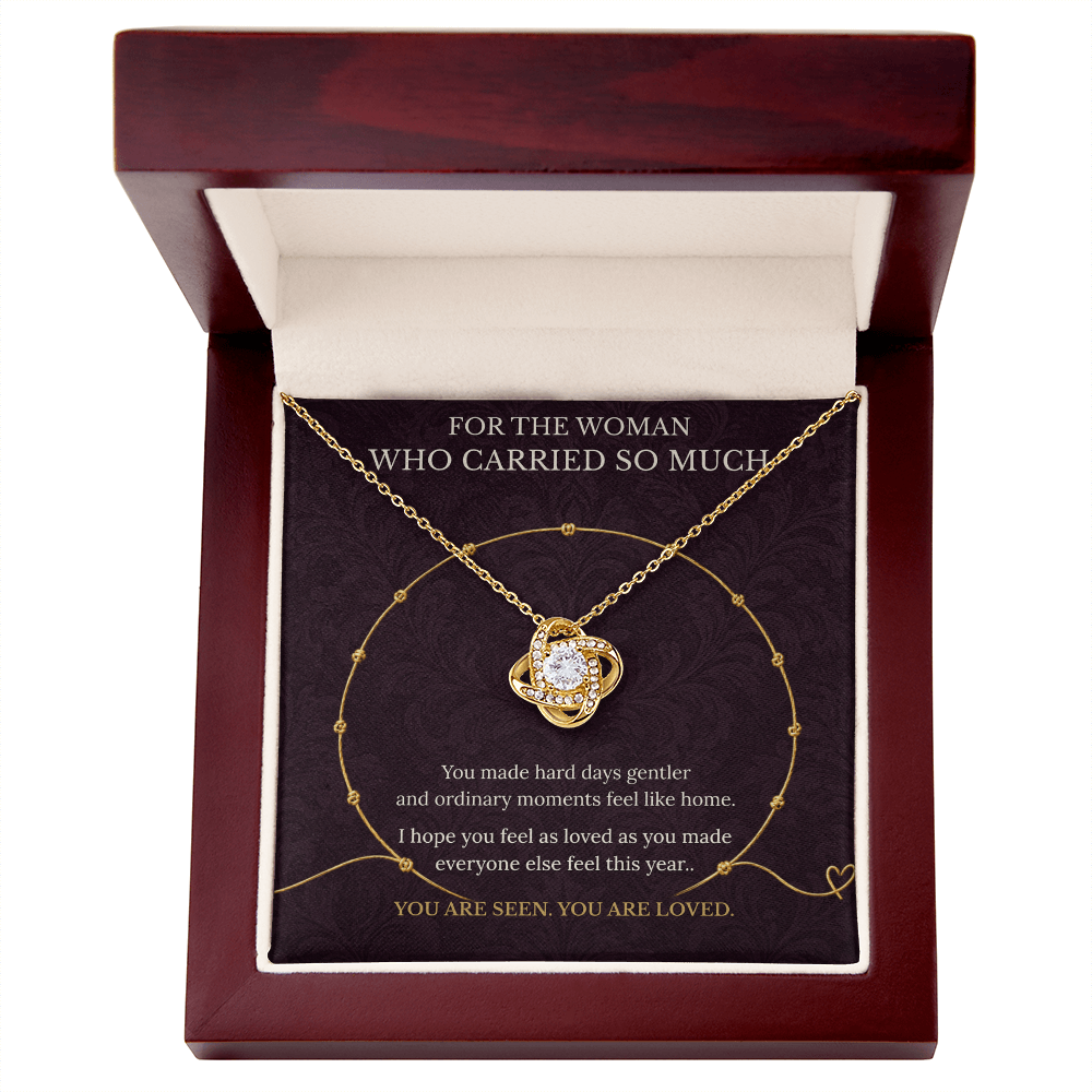 For the Woman Who Carried So Much — Love Knot Necklace