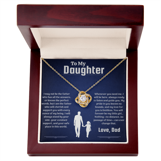 To My Daughter Necklace – Love From Dad Message Card Gift
