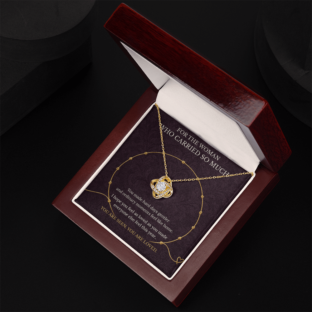 For the Woman Who Carried So Much — Love Knot Necklace