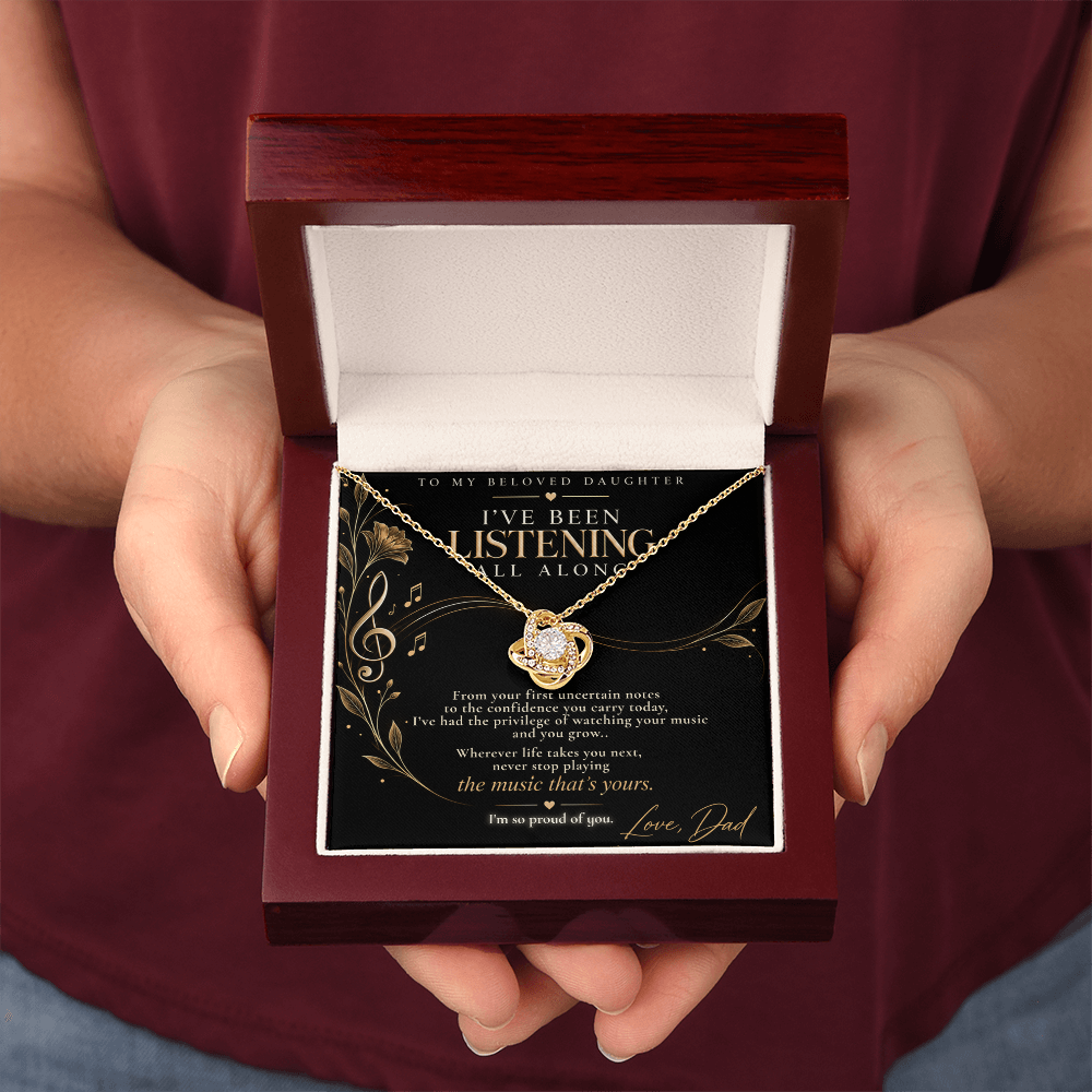 Meaningful music necklace gift for daughter from Dad