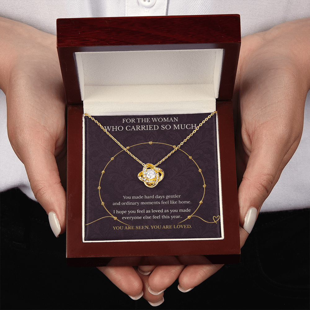 For the Woman Who Carried So Much — Love Knot Necklace