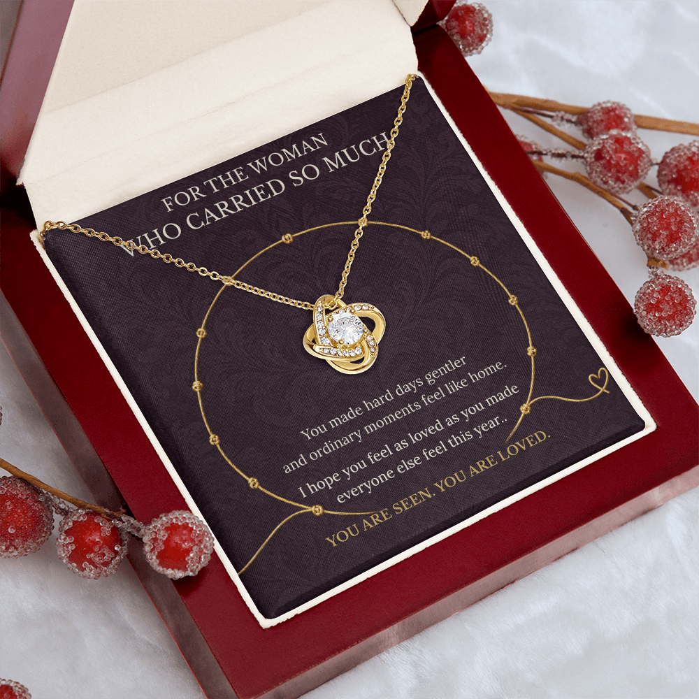 For the Woman Who Carried So Much — Love Knot Necklace