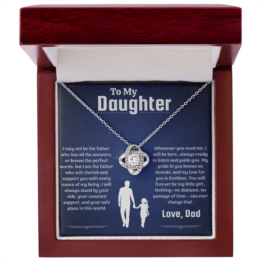 To My Daughter Necklace – Love From Dad Message Card Gift