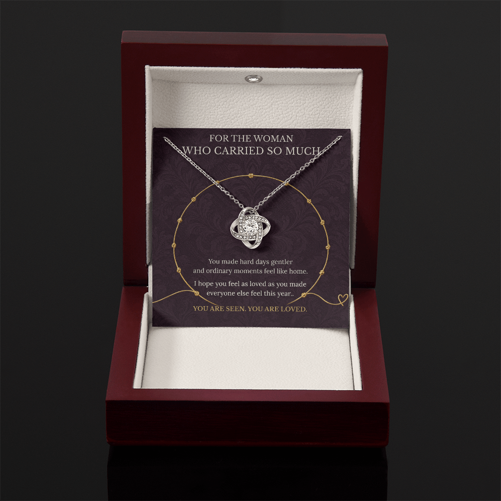 For the Woman Who Carried So Much — Love Knot Necklace