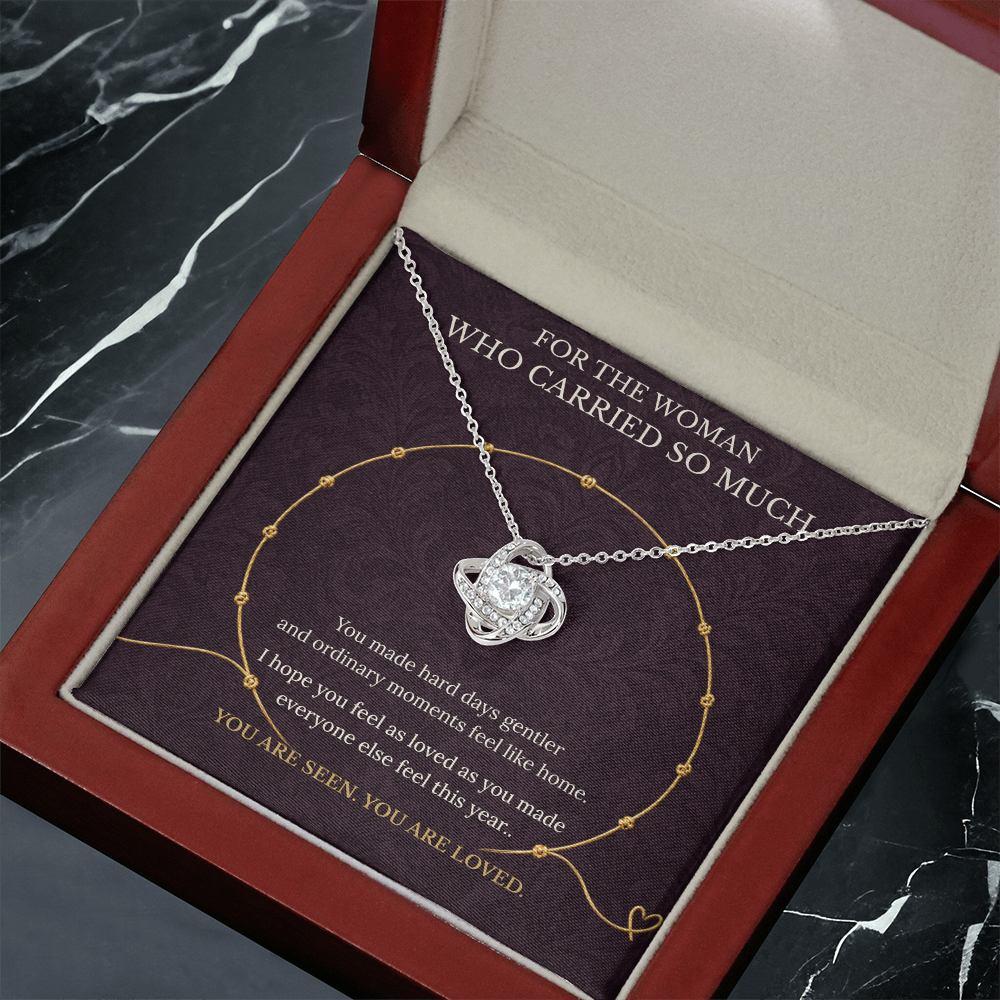 For the Woman Who Carried So Much — Love Knot Necklace