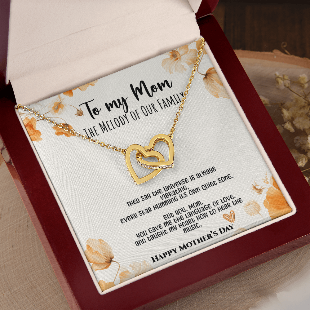 Melody of Our Family Mom Necklace – Floral Harmony Edition