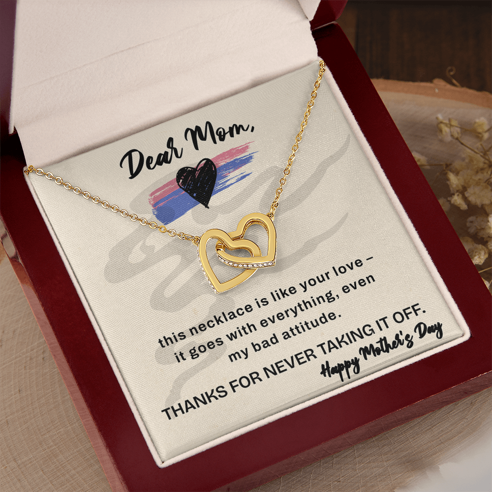 Dear Mom Love Necklace – Funny & Heartfelt Mother’s Day Gift