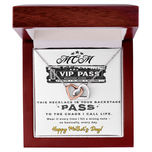 Mom Backstage Pass Necklace – Funny Music Mother’s Day Gift