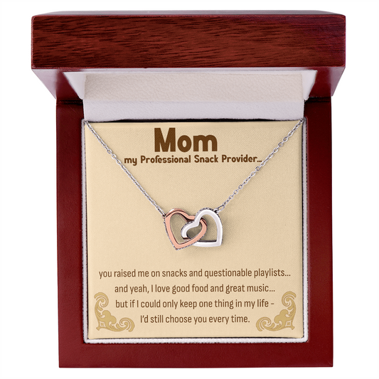 Mom Professional Snack Provider Necklace – Funny & Heartfelt Gift