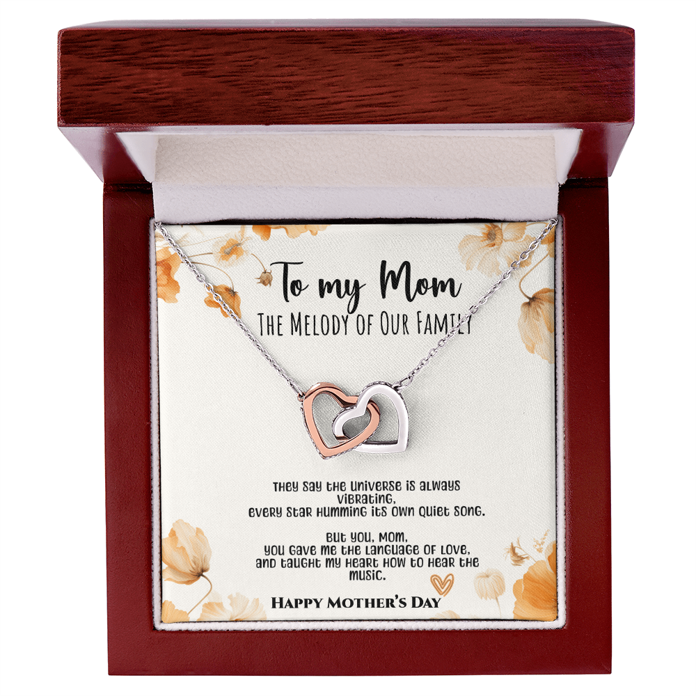Melody of Our Family Mom Necklace – Floral Harmony Edition