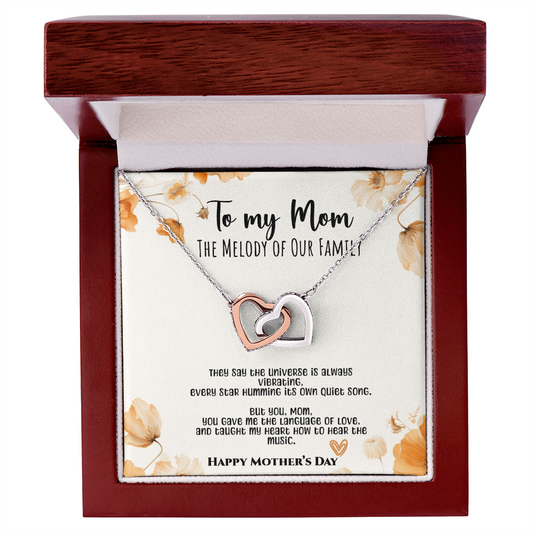 Melody of Our Family Mom Necklace – Floral Harmony Edition