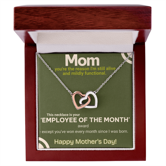 Mom Employee of the Month Necklace – Funny Mother’s Day Gift