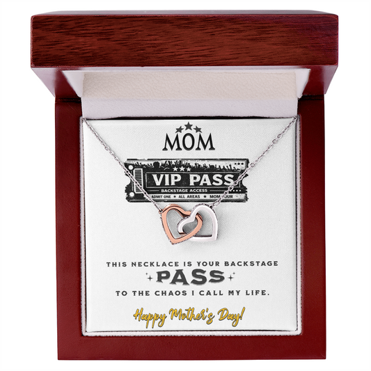 Mom VIP Backstage Pass Necklace – Mother’s Day Gift