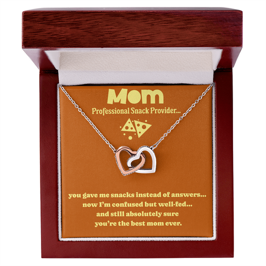 Mom Professional Snack Provider Necklace – Funny “Confused but Well-Fed” Gift