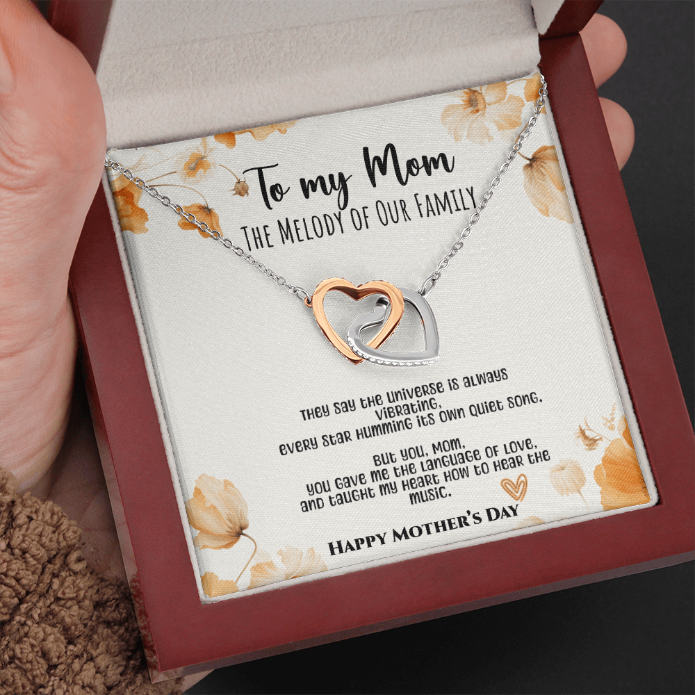 Melody of Our Family Mom Necklace – Floral Harmony Edition