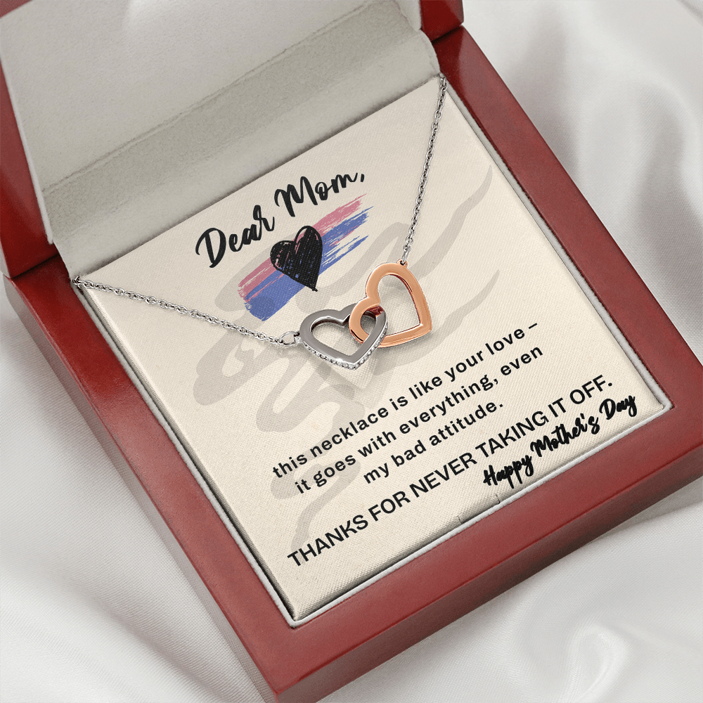 Dear Mom Love Necklace – Funny & Heartfelt Mother’s Day Gift