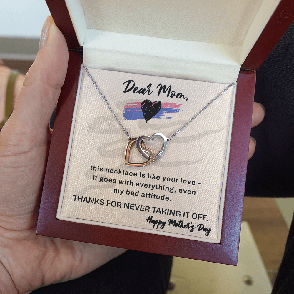 Dear Mom Love Necklace – Funny & Heartfelt Mother’s Day Gift