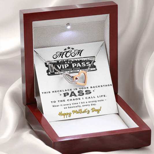 Mom Backstage Pass Necklace – Funny Music Mother’s Day Gift