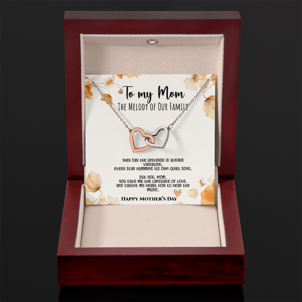 Melody of Our Family Mom Necklace – Floral Harmony Edition